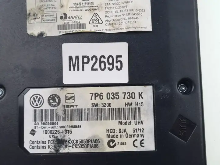 Skoda Octavia Mk2 (1Z) (2004 - 2013) 7P6035730K Bluetooth модуль — фото 3