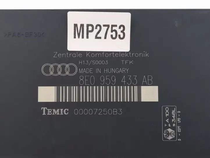 Audi A4 S4 B6 8E 8H (2000 - 2006) 8E0959433AB Модуль комфорта — фото 3