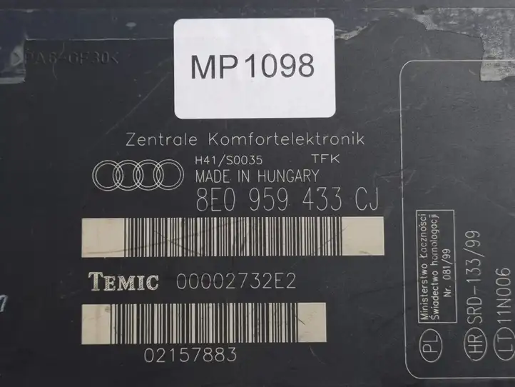 Audi A4 S4 B7 8E 8H (2004 - 2009) 8E0959433CJ Модуль комфорта — фото 3