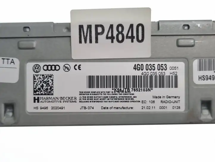 Audi A6 C7 (2011 - 2014) 4G0035053 Магнитола / мультимедийная система — фото 5