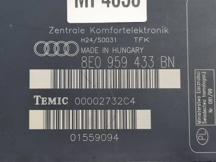 Audi A4 S4 B7 8E 8H (2004 - 2009) 8E0959433BN Модуль комфорта — фото 4