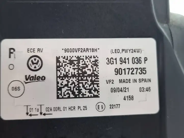 Volkswagen PASSAT B8 (2015 - ) 3G1941036P Передняя фара — фото 8