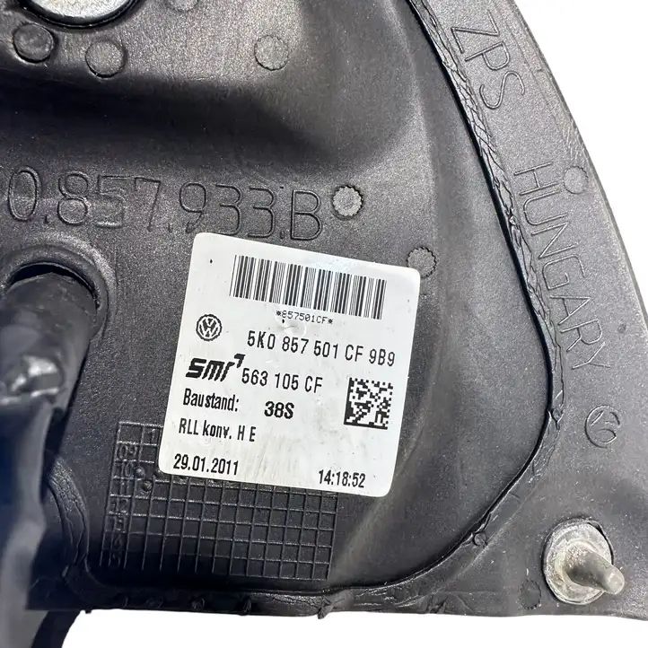 Volkswagen Golf VI (2009 - 2013) 5K0857501CF Боковое зеркало с электроприводом — фото 8