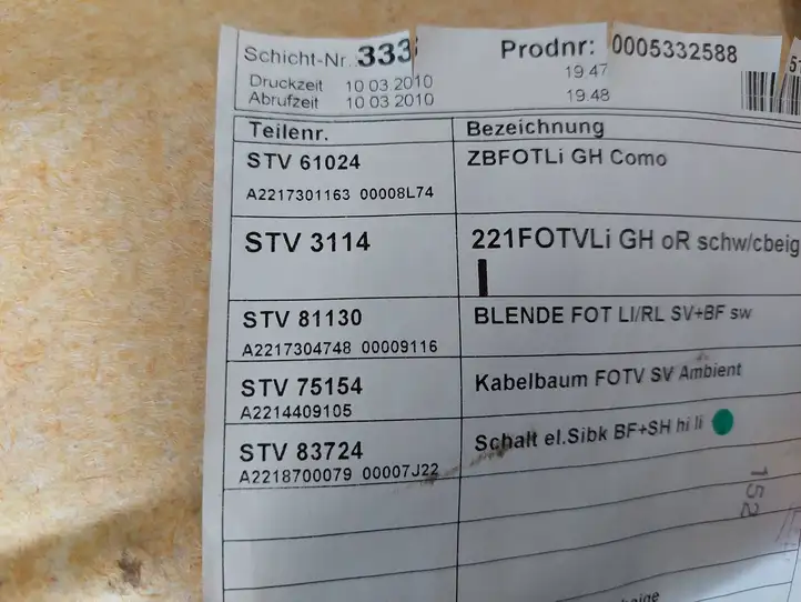 Mercedes-Benz S W221 (2005 - 2013) A2217304748 Обшивка задней двери — фото 5