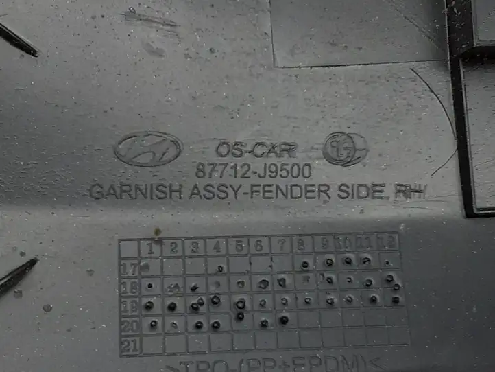Hyundai Kona I (2017 - 2022) 87712J9500 Накладка колесной арки — фото 2