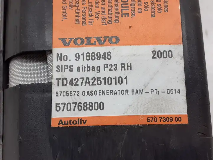 Volvo S80 (1998 - 2004) 570768800 Подушка безопасности сиденья — фото 4