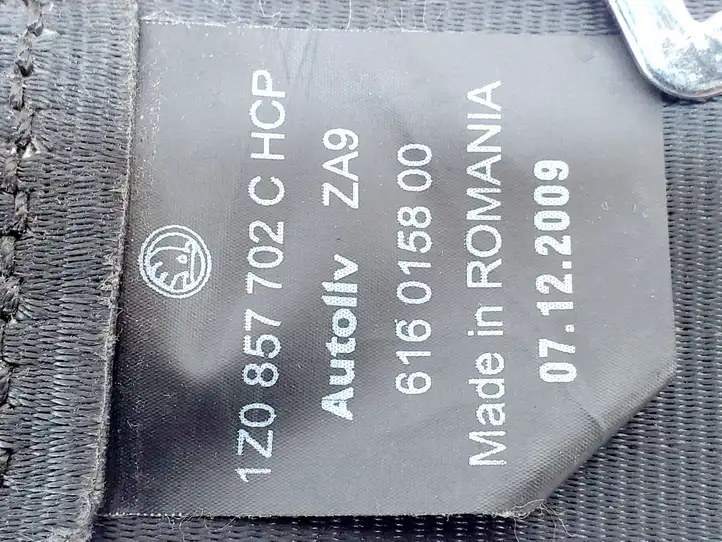 Skoda Octavia Mk2 (1Z) (2004 - 2013) 1Z0857702C Передний ремень безопасности — фото 5