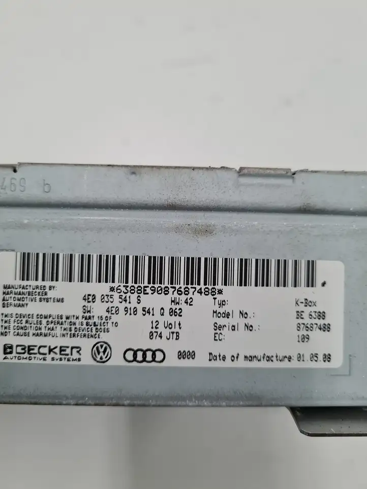 Audi Q7 4L (2005 - 2009) 4E0035541S Магнитола / мультимедийная система — фото 4