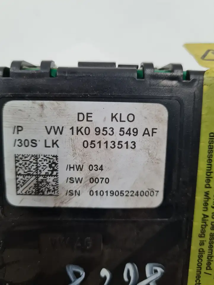 Volkswagen Touran I (2003 - 2010) 1K0953549AF Датчик угла поворота руля — фото 4