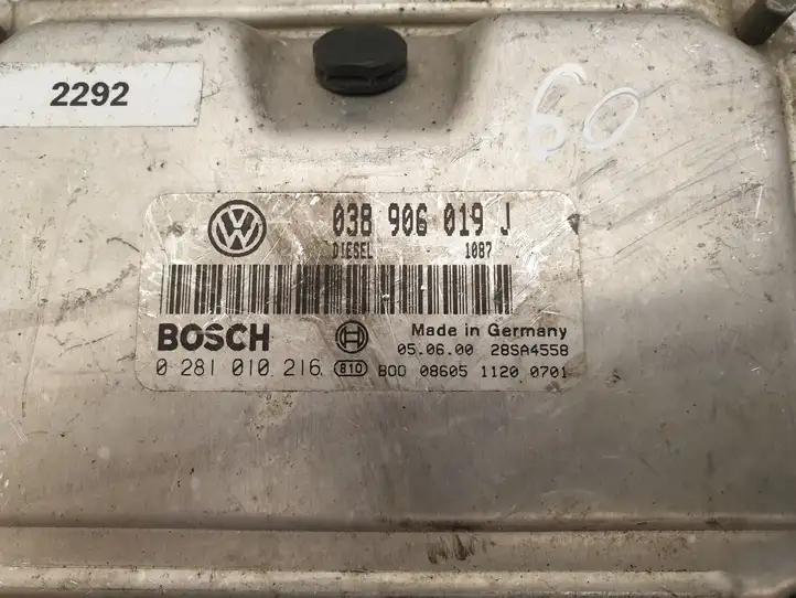 Volkswagen Sharan (2000 - 2003) 038906019J Блок управления двигателем (ЭБУ) — фото 4