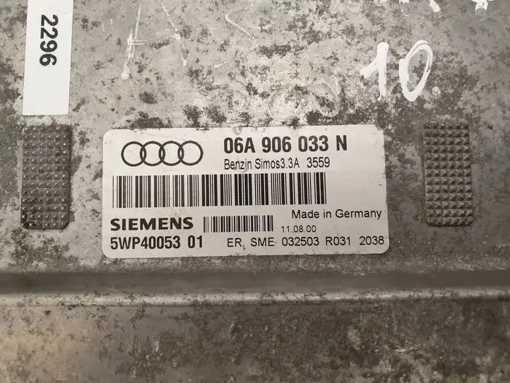Audi A3/S3 8L (1996 - 2000) 06A906033N Блок управления двигателем (ЭБУ) — фото 5