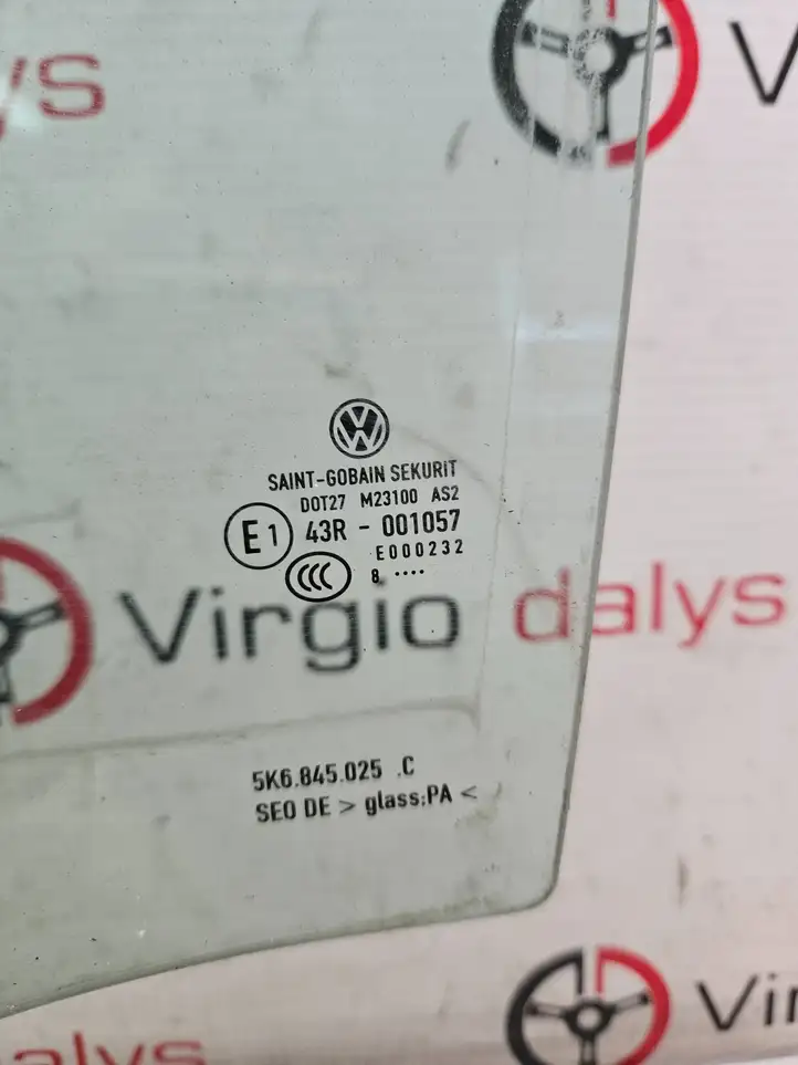 Volkswagen Golf VI (2009 - 2013) 5K6845025C Стекло задней двери — фото 3