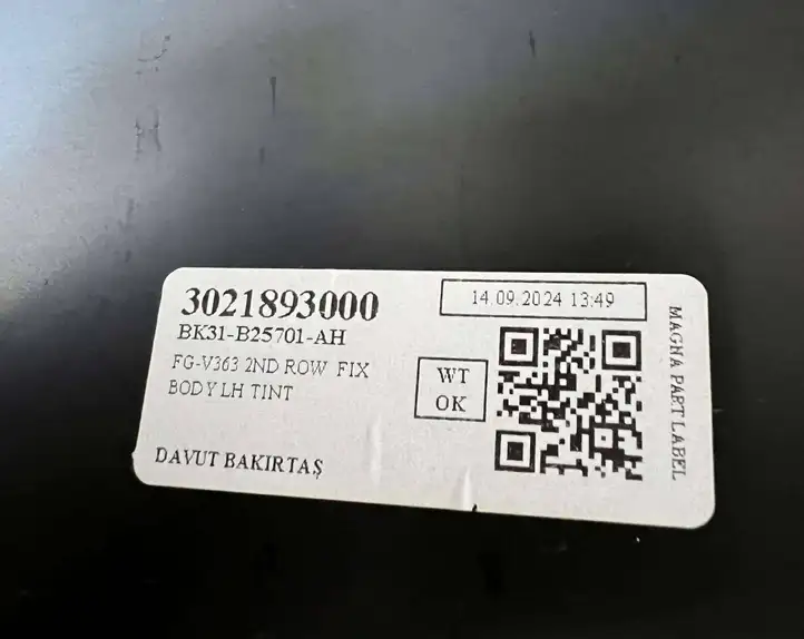 Ford Transit VII (2019 - ) BK31B25701A Боковое стекло в середине кузова — фото 7