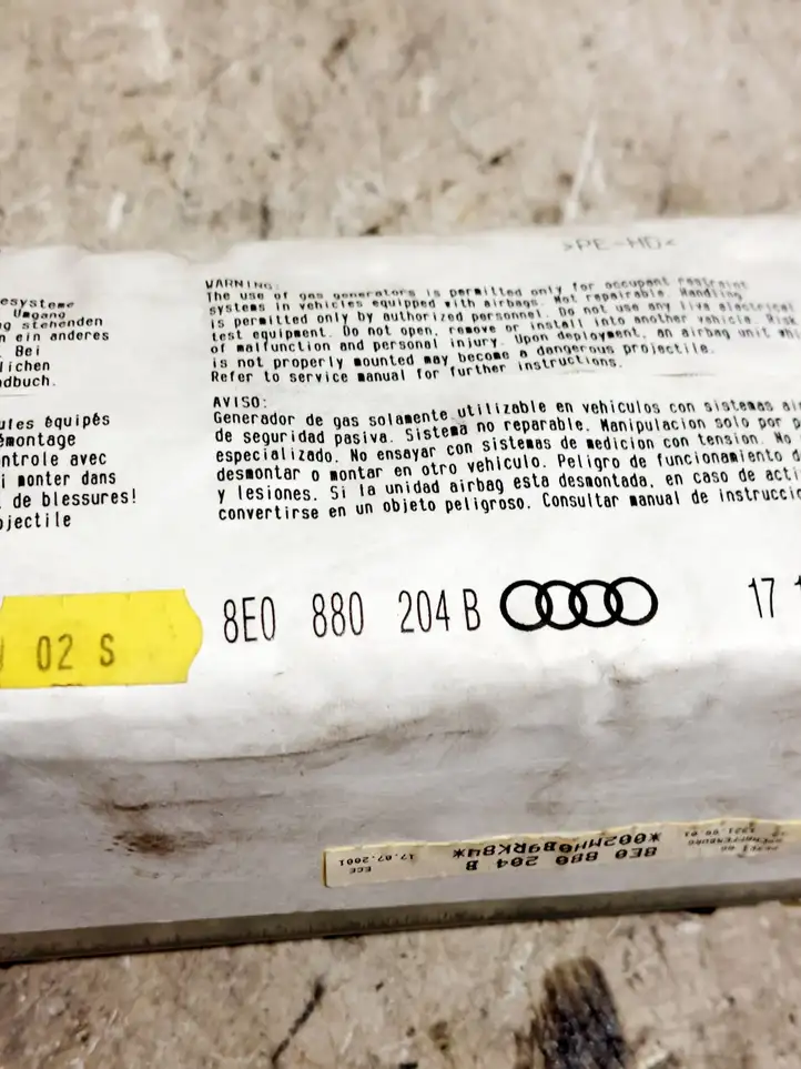 Audi A4 S4 B6 8E 8H (2000 - 2006) 8E0880204B Подушка безопасности пассажира — фото 2