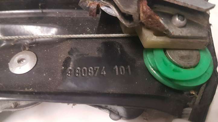 Volkswagen PASSAT B6 (2005 - 2010)  980874101 Механизм для электрического подъема окон передней двери (без двигателя)