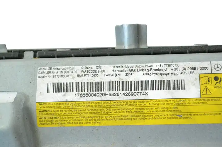 Mercedes-Benz A W176 (2012 - 2018) A1768600402 Коленная подушка безопасности — фото 5