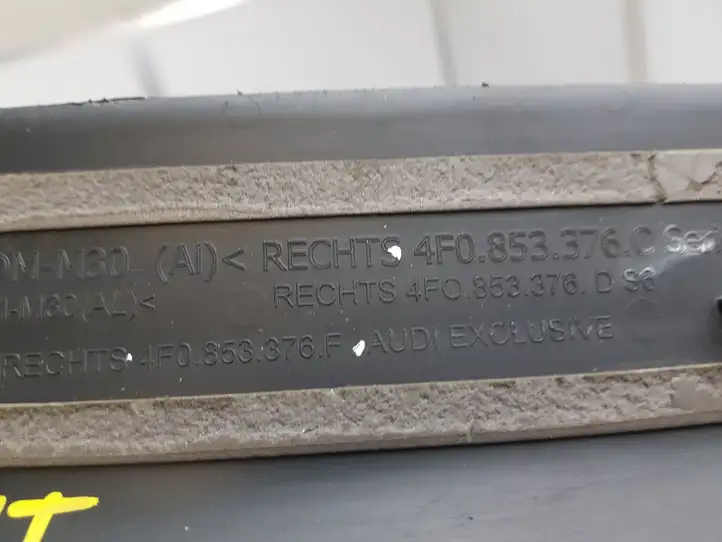 Audi A6 S6 C6 4F (2004 - 2008) Внутренняя отделка заднего порога — фото 4
