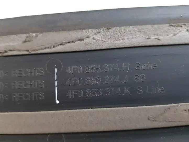 Audi A6 S6 C6 4F (2004 - 2008) Внутренняя отделка переднего порога — фото 3