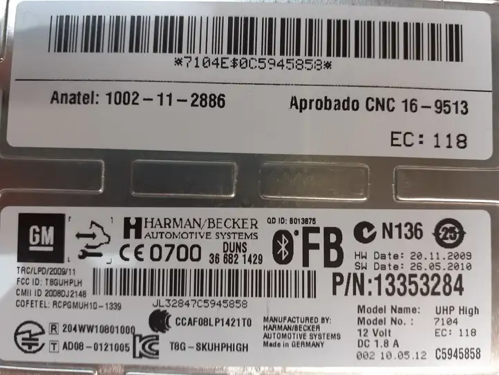 Opel Insignia A (2008 - 2017) 13353284 Bluetooth модуль — фото 3
