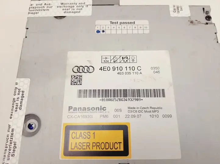 Audi A6 S6 C6 4F (2008 - 2011) 4E0910110C CD/DVD чейнджер — фото 8