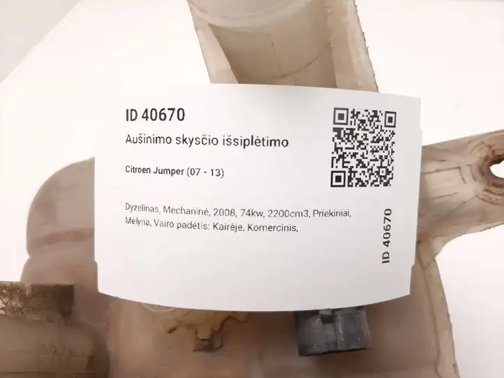Citroen Jumper (2007 - 2013) Расширительный бачок — фото 3