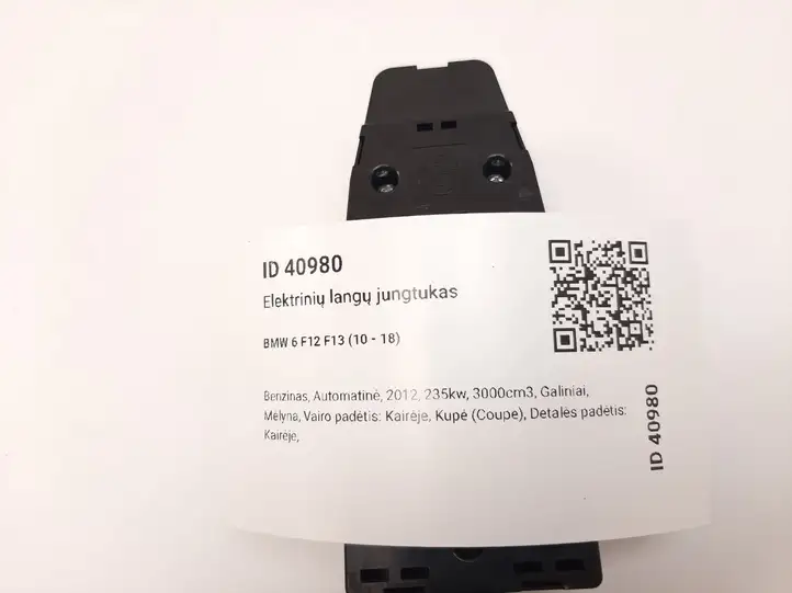 BMW 6 F12 F13 (2010 - 2018) 9196678 Блок кнопок стеклоподъемников — фото 8