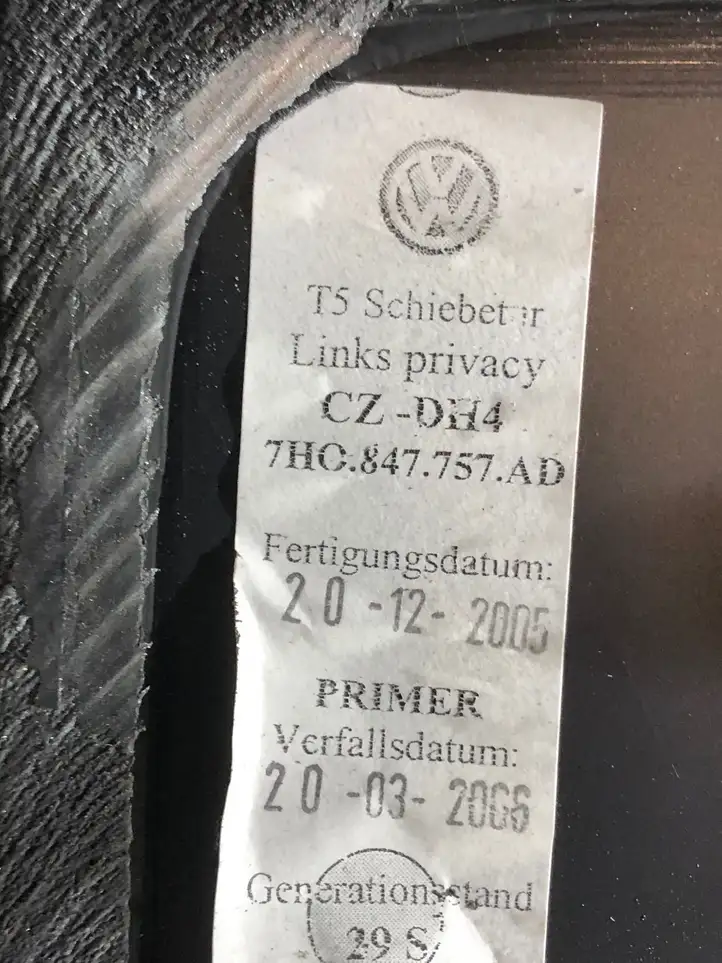 Volkswagen Multivan T5 (2003 - 2015) 7H0847757 Стекло раздвижной двери — фото 5