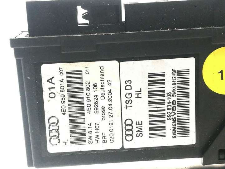 Audi A8 (2007 - 2010)  4E0959801A Механизм подъема окон задней двери