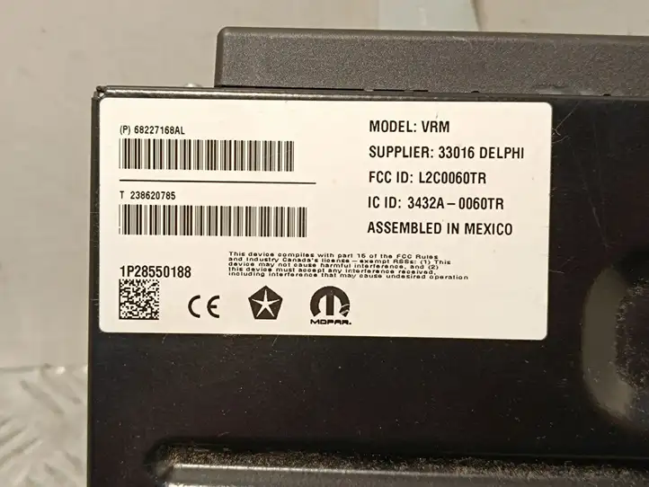 Chrysler Pacifica (2016 - ) 68227168AL Модуль управления видео — фото 2