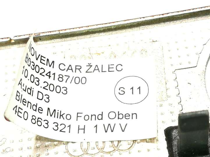Audi A8 (2002 - 2005)  4E0863321 Отделка заднего прикуривателя