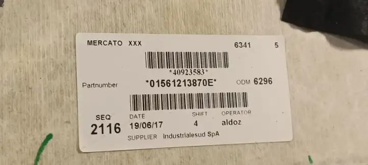 Alfa Romeo Giulia (2016 - ) 01561213870E Потолочная обшивка — фото 8
