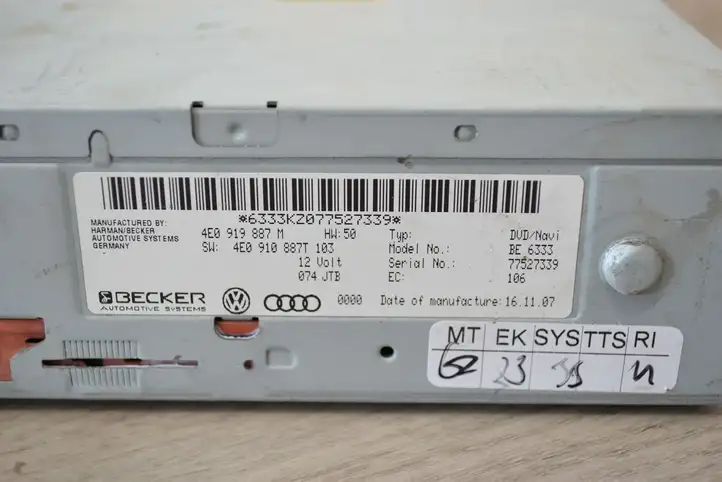 Audi A4 S4 B8 8K (2007 - 2011) 4E0919887M Блок Hi-Fi аудиосистемы — фото 5