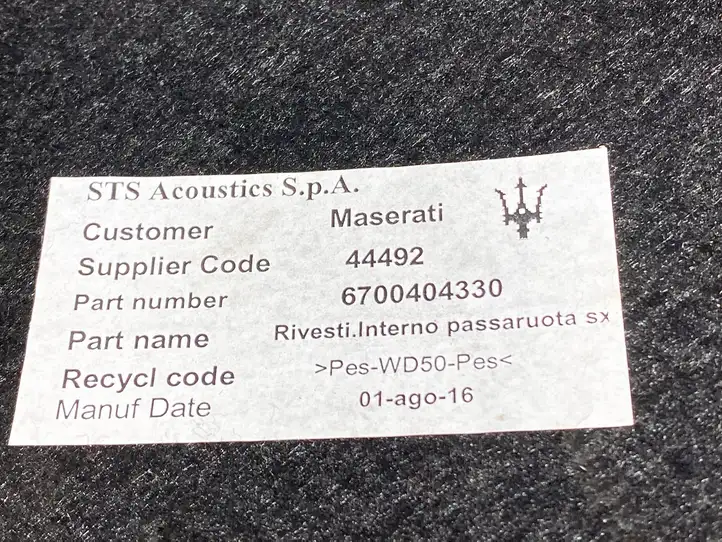 Maserati Ghibli (2013 - 2017) 6700404330 Коврик багажника — фото 3
