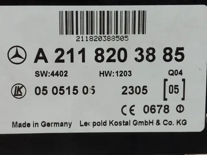 Mercedes-Benz E W211 (2002 - 2009) A2118203885 Блок бесключевого доступа — фото 2