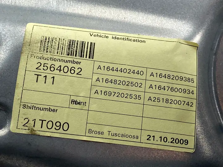 Mercedes-Benz GL X164 (2006 - 2012) A1644402440 Стеклоподъемник передней двери (без мотора) — фото 3
