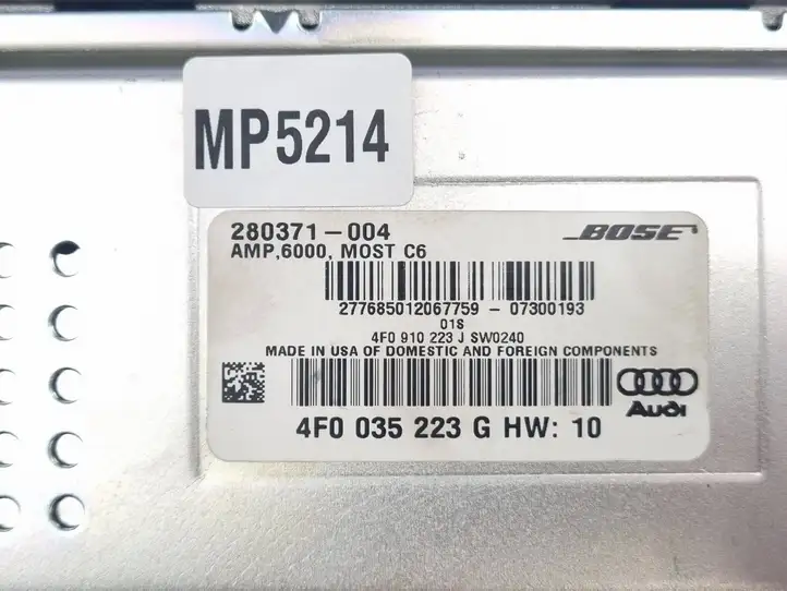 Audi A6 S6 C6 4F (2008 - 2011) 4F0035223G Усилитель звука — фото 5