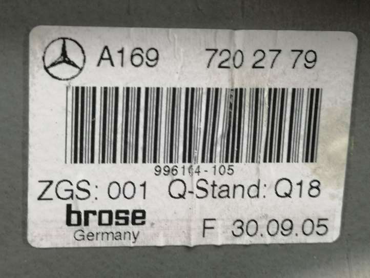 Mercedes-Benz B-class W245 (2005 - 2008)  A1697202779 Механизм для электрического подъема окон передней двери (без двигателя)