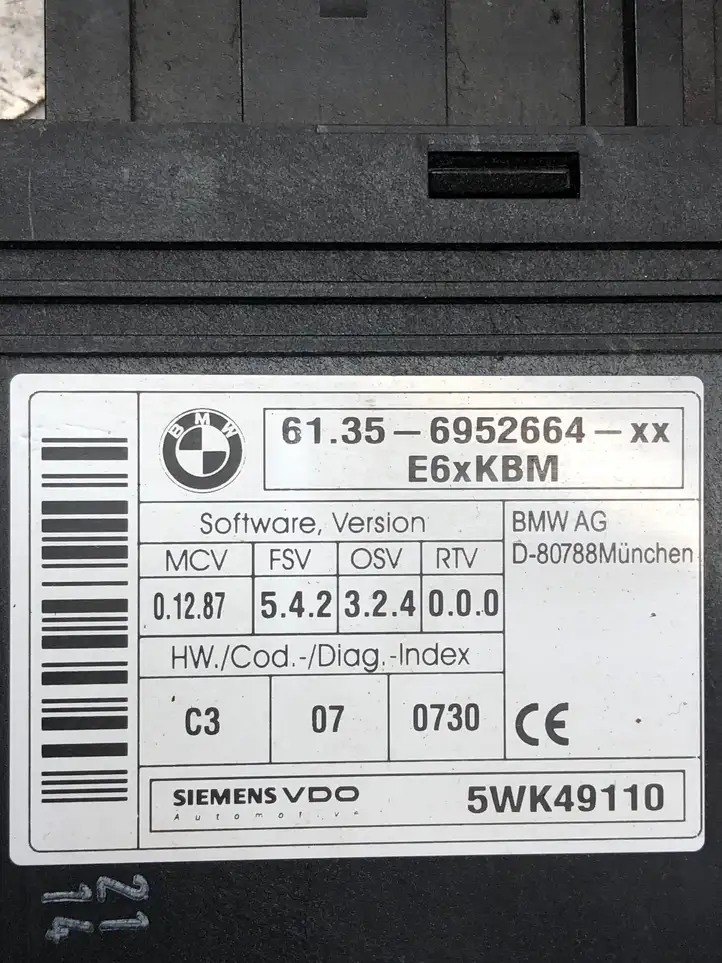 BMW 5 E60 E61 (2004 - 2010) 6952664 Модуль комфорта — фото 4