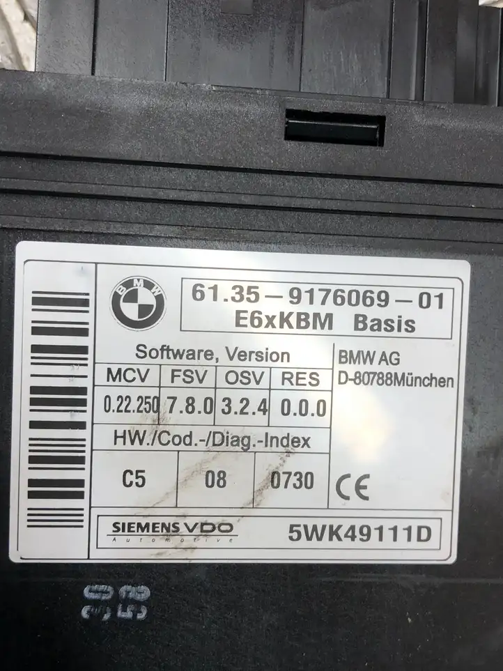 BMW 5 E60 E61 (2004 - 2010) 9176069 Модуль комфорта — фото 4