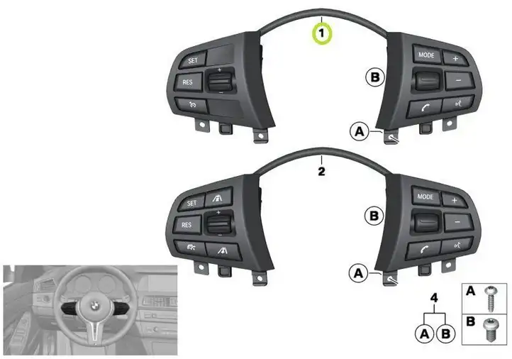 BMW 2 F22 F23 (2017 - ) 9261859 Кнопки на рулевом колесе — фото 3