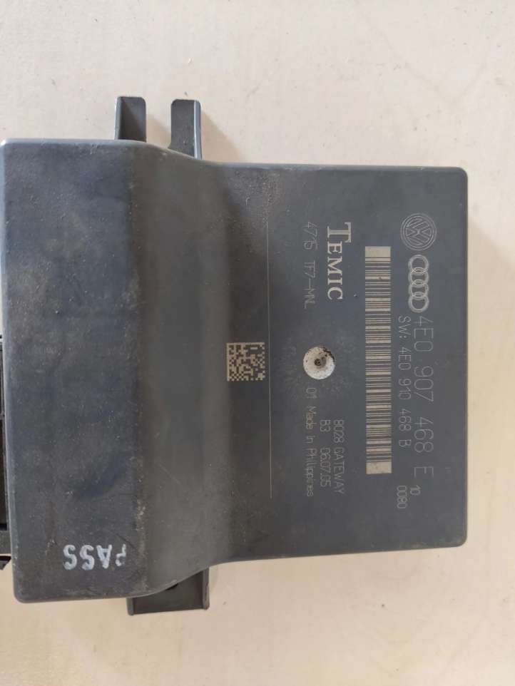 4E0907468E Audi A8 S8 D3 4E Gateway valdymo modulis