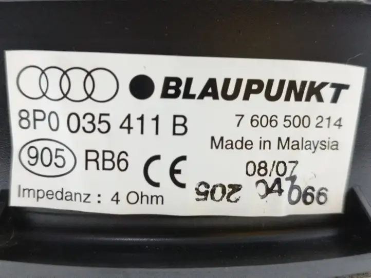 Audi A3/S3 8P (2008 - 2013) 8P0035411B Динамики задних дверей — фото 6