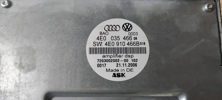 Audi A8 S8 D3 4E (2005 - 2007) 4E0035466 Усилитель звука — фото 5