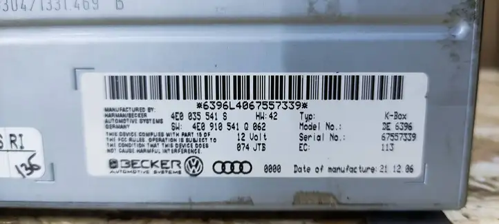 Audi A8 S8 D3 4E (2005 - 2007) 4E0035541S Магнитола / мультимедийная система — фото 4