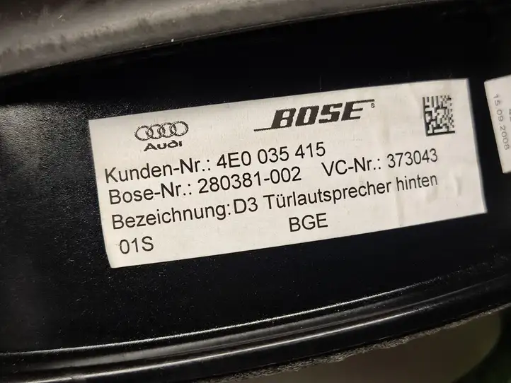 Audi A8 S8 D3 4E (2005 - 2007) 4E0035415 Динамики задних дверей — фото 2