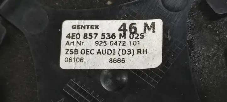 Audi A8 S8 D3 4E (2005 - 2007) 4E0857536M Элементы бокового зеркала — фото 4