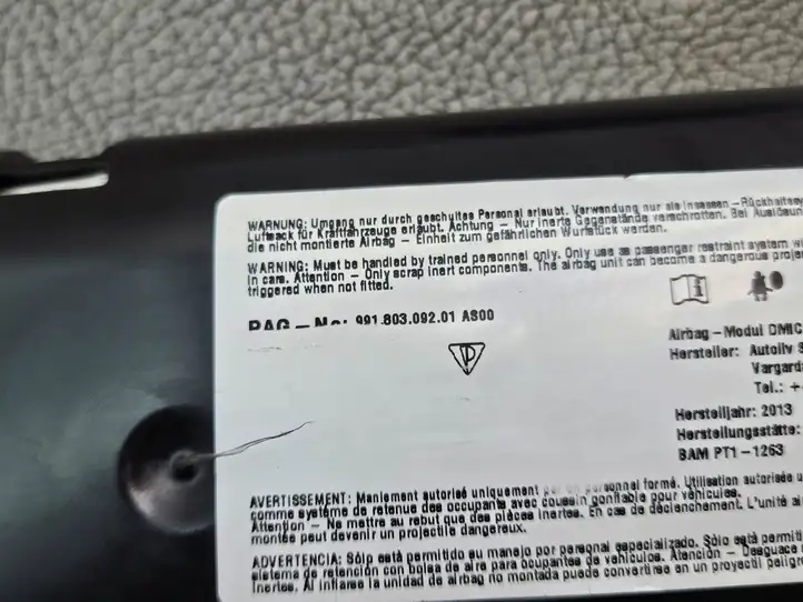 Porsche 911 991 (2011 - 2019) 99180309201 Подушка безопасности задней двери — фото 5