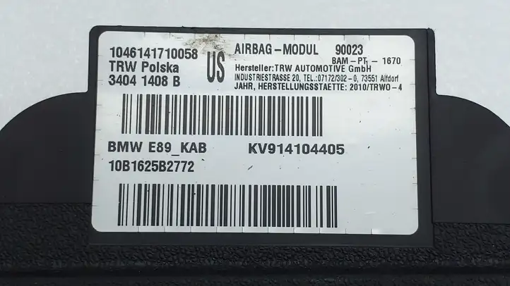 BMW Z4 E89 (2009 - 2017) KV914104405 Коленная подушка безопасности — фото 3