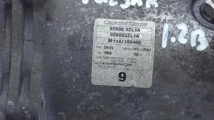 Nissan Pulsar (2014 - 2018) 926003ZL1A Компрессор (насос) кондиционера воздуха — фото 3