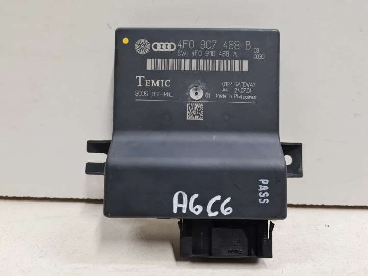 4F0907468B Audi A6 S6 C6 4F Gateway valdymo modulis